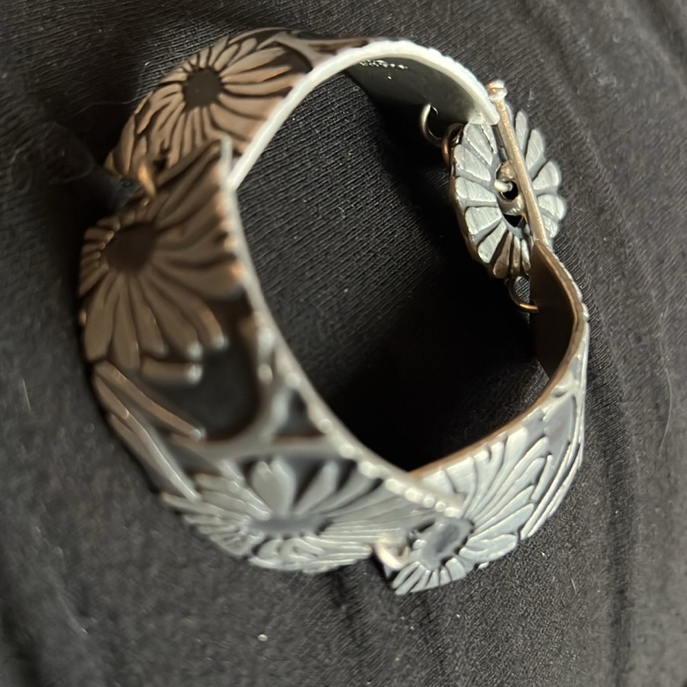 Alice Seely Carved Flower Toggle Bracelet